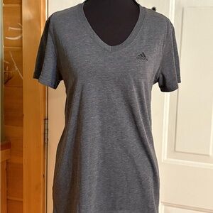 Adidas Gray Short Sleeve V-Neck Tee Ultimate 2.0 size Small NWT